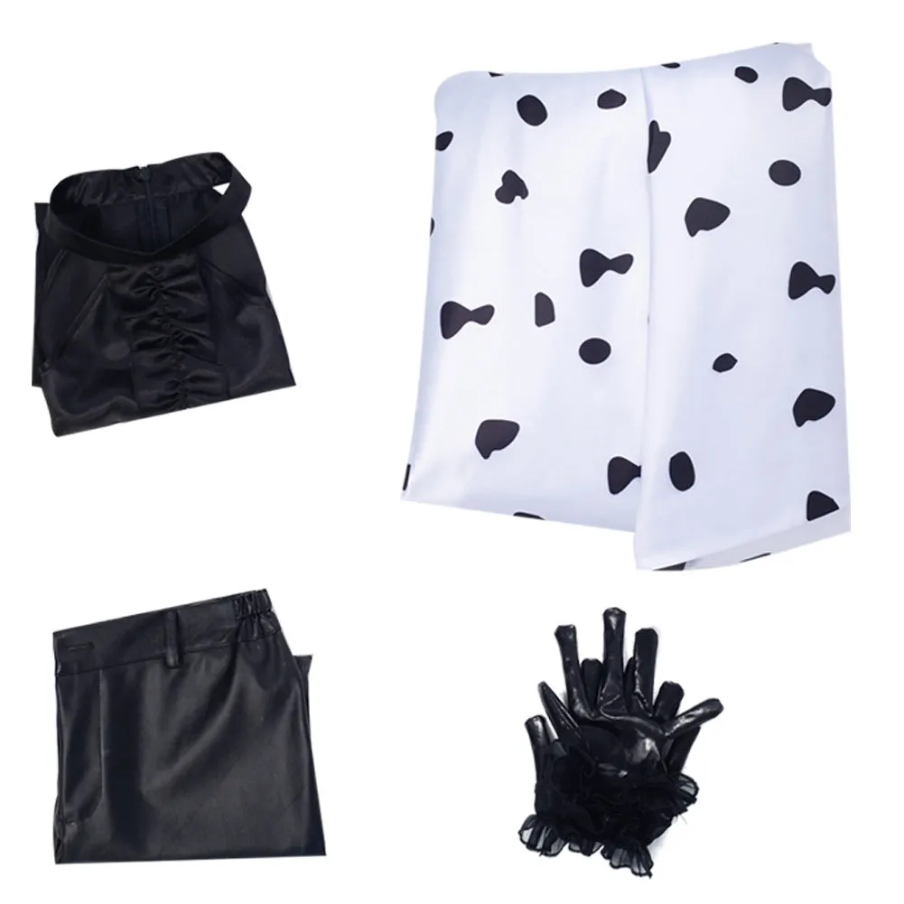 2021 Movie Cruella Cruella de Vil Halloween Carnival Suit Cosplay Costume Dress Outfits
