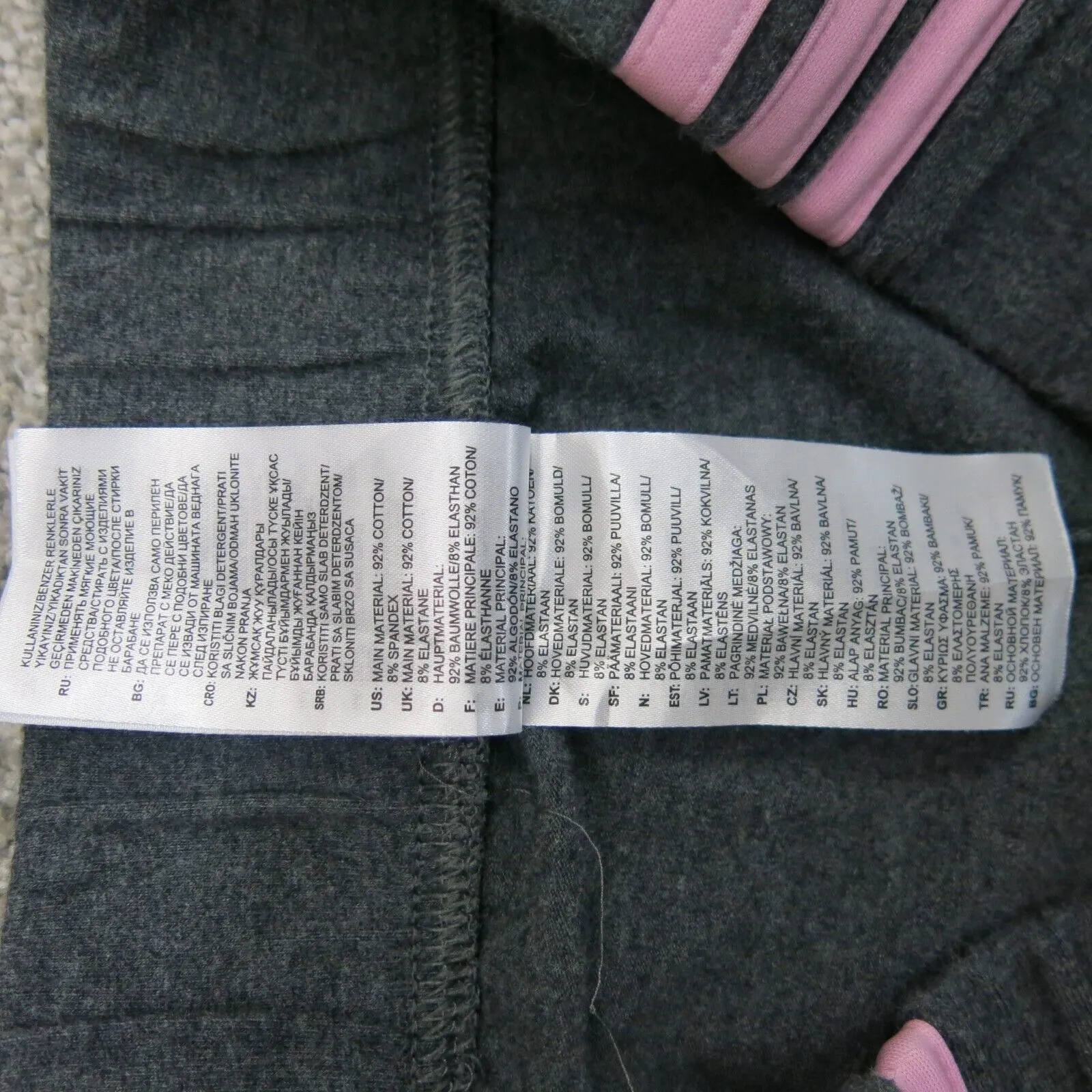Adidas Toddler Girls Cropped Sweatpants Short  Dark Gray 3 Striped Size Medium