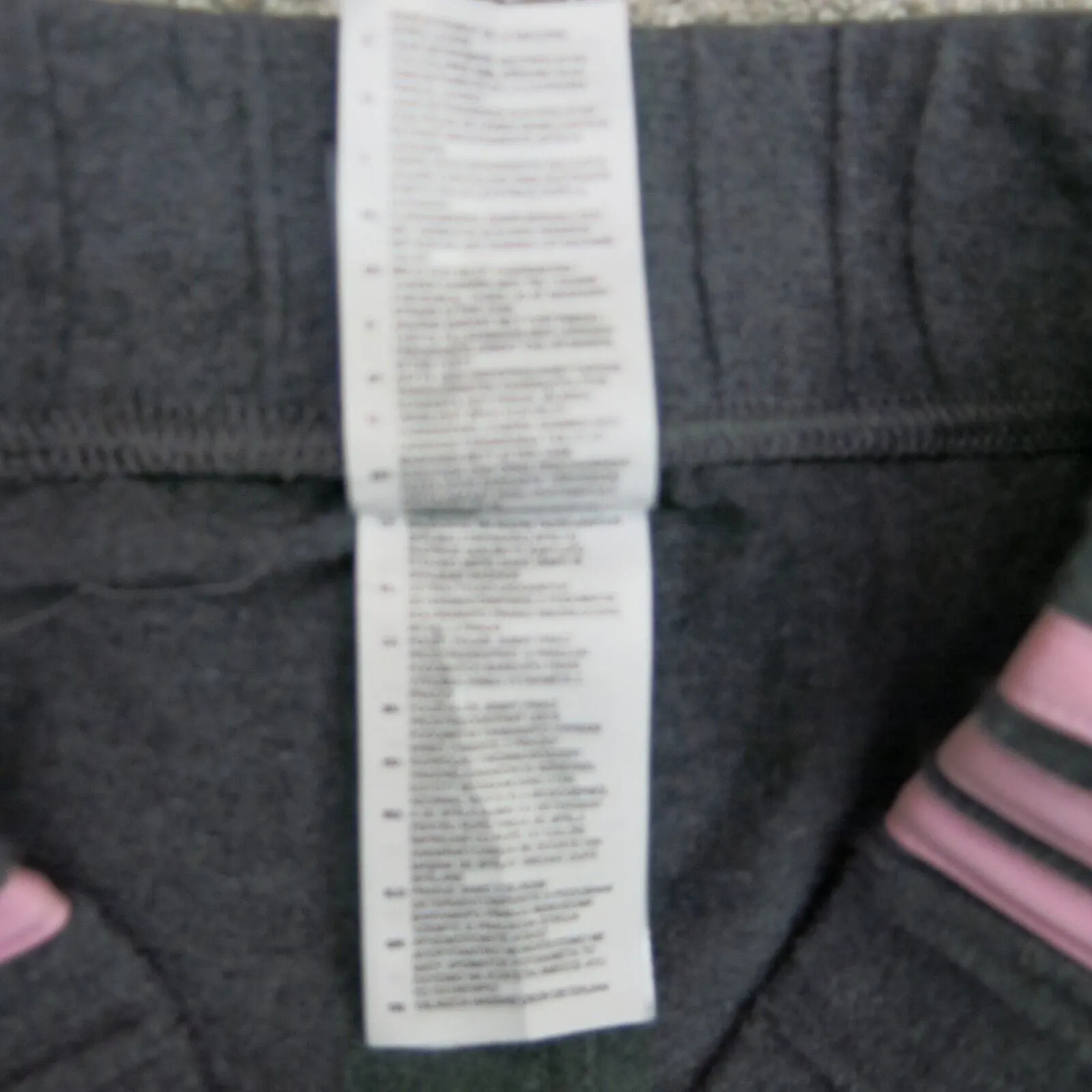 Adidas Toddler Girls Cropped Sweatpants Short  Dark Gray 3 Striped Size Medium