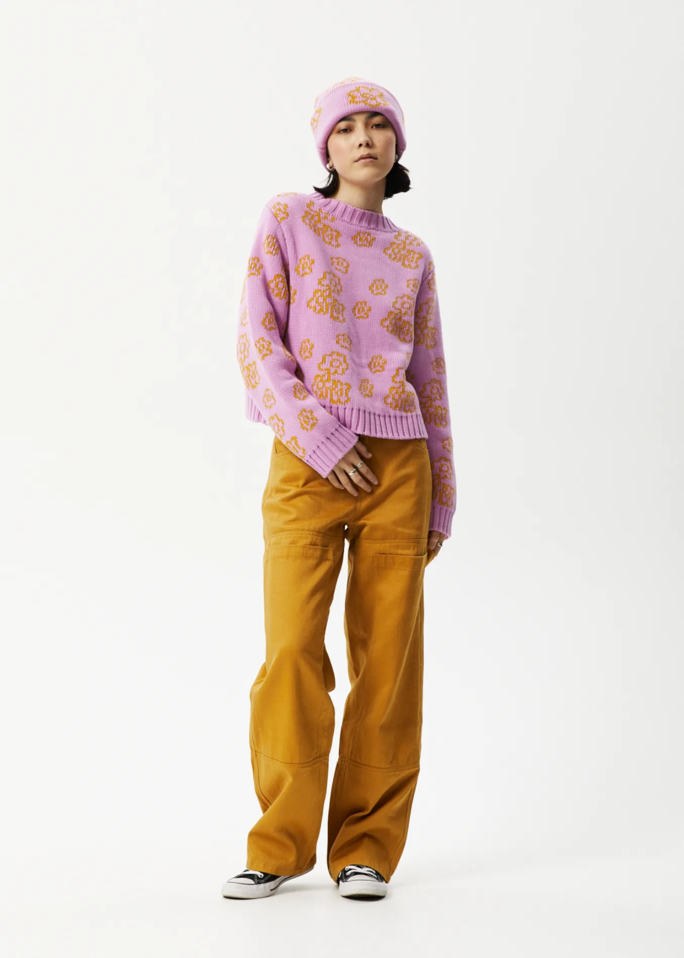 AFENDS Womens Clara - Knit Crew Neck Jumper - Candy