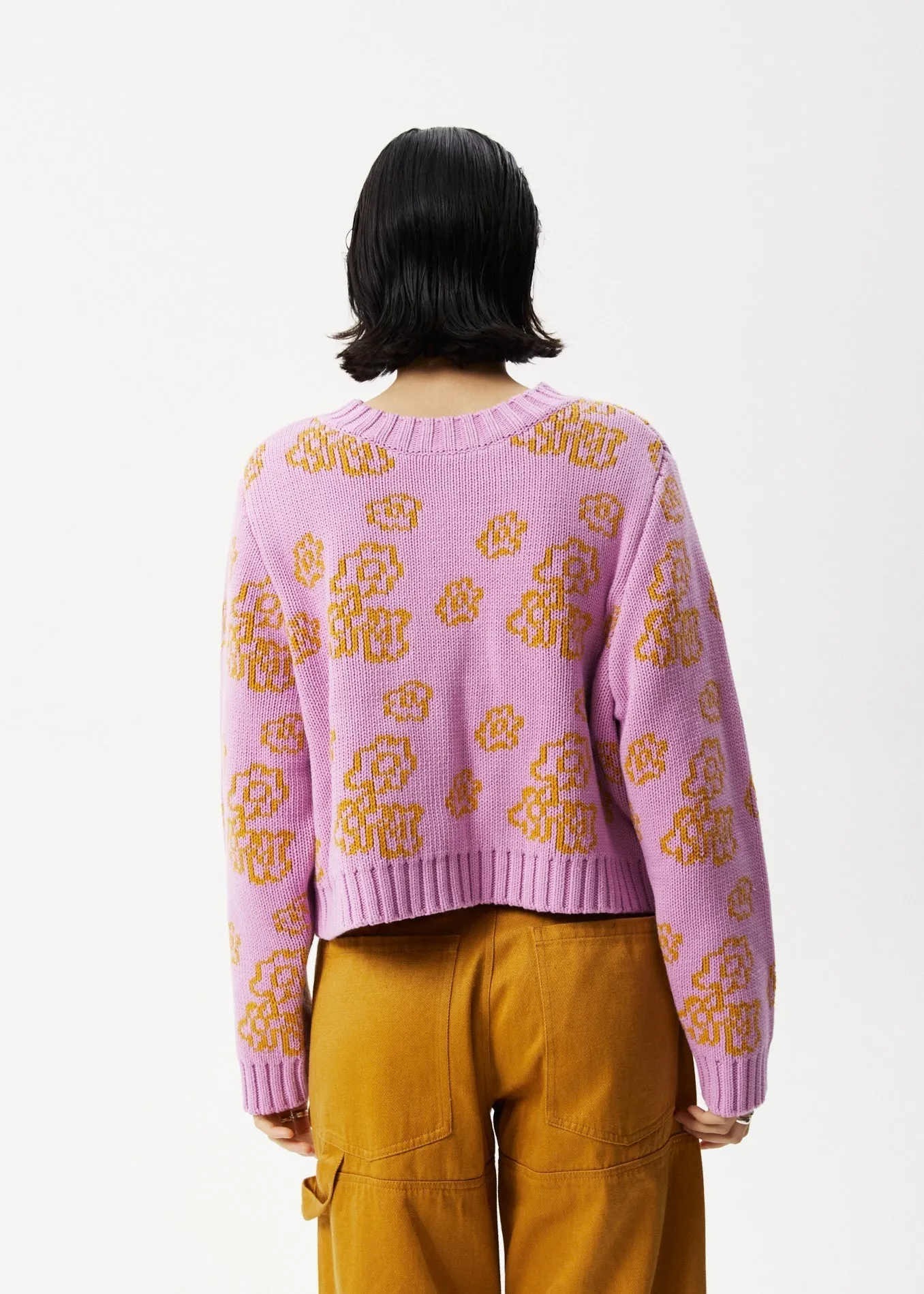 AFENDS Womens Clara - Knit Crew Neck Jumper - Candy
