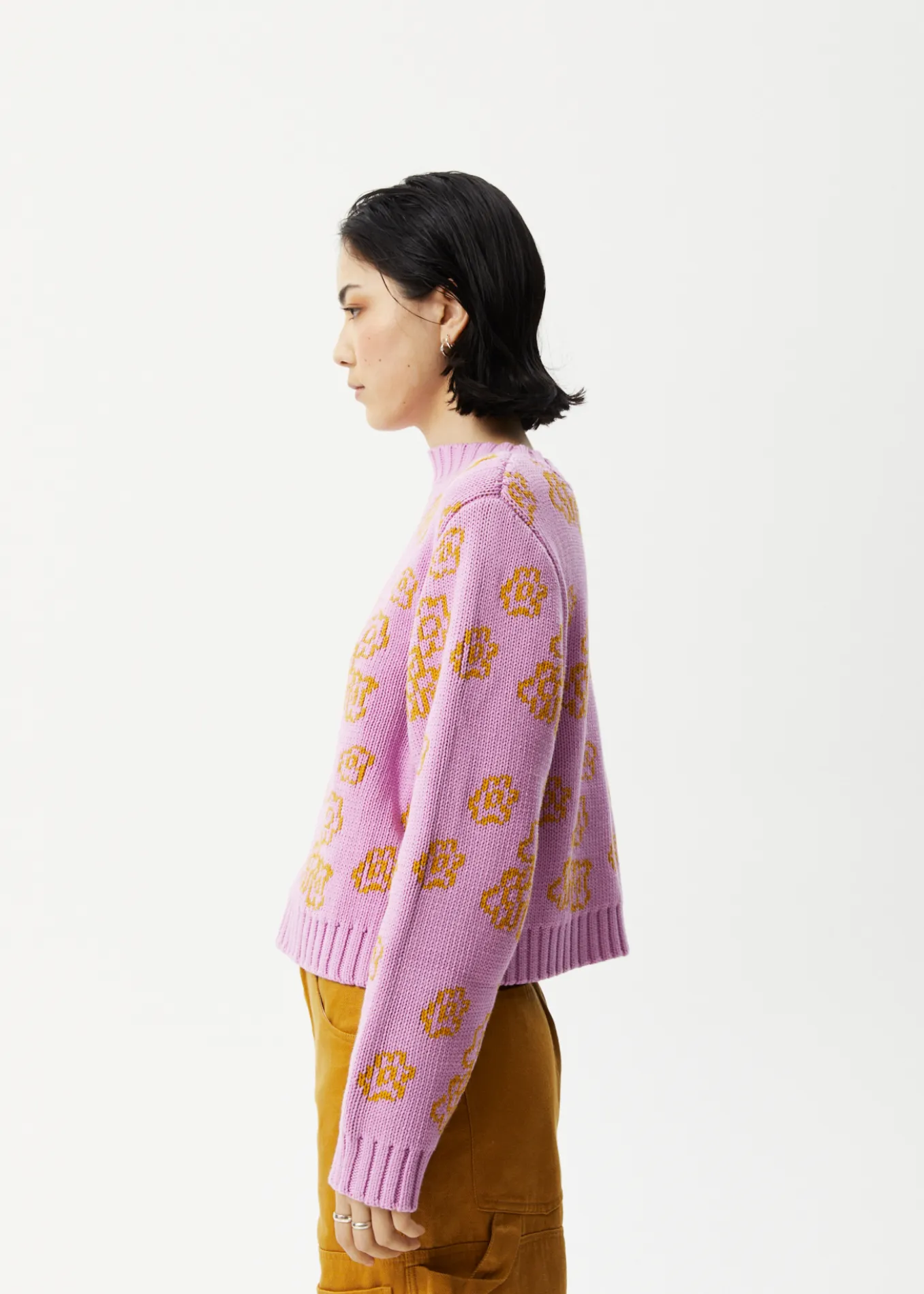 AFENDS Womens Clara - Knit Crew Neck Jumper - Candy