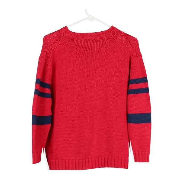 Age 12-13 Bugs Bunny Warner Bros Embroidered Jumper - Large Red Cotton