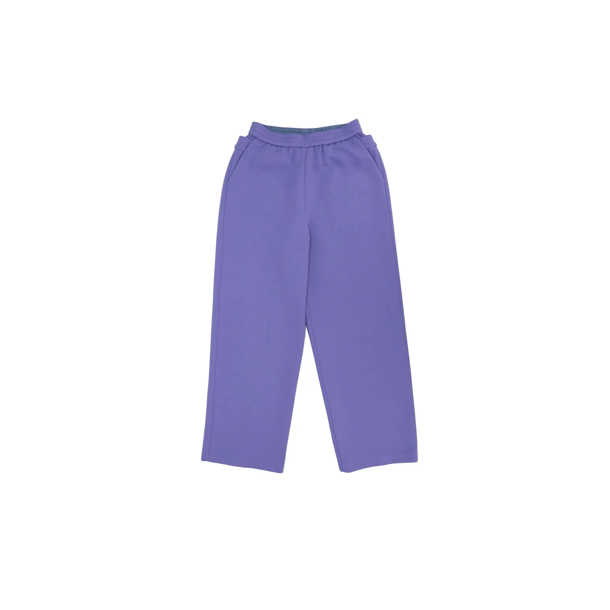 Air Layer Double Waist Wide-leg Sweatpants in Purple