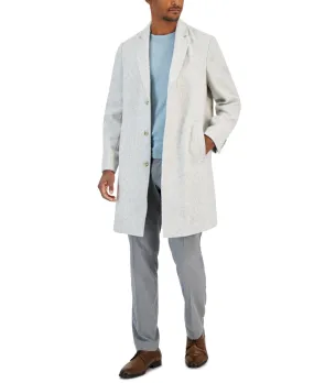 Alfani Mens Regular fit Overcoat Coat Large White