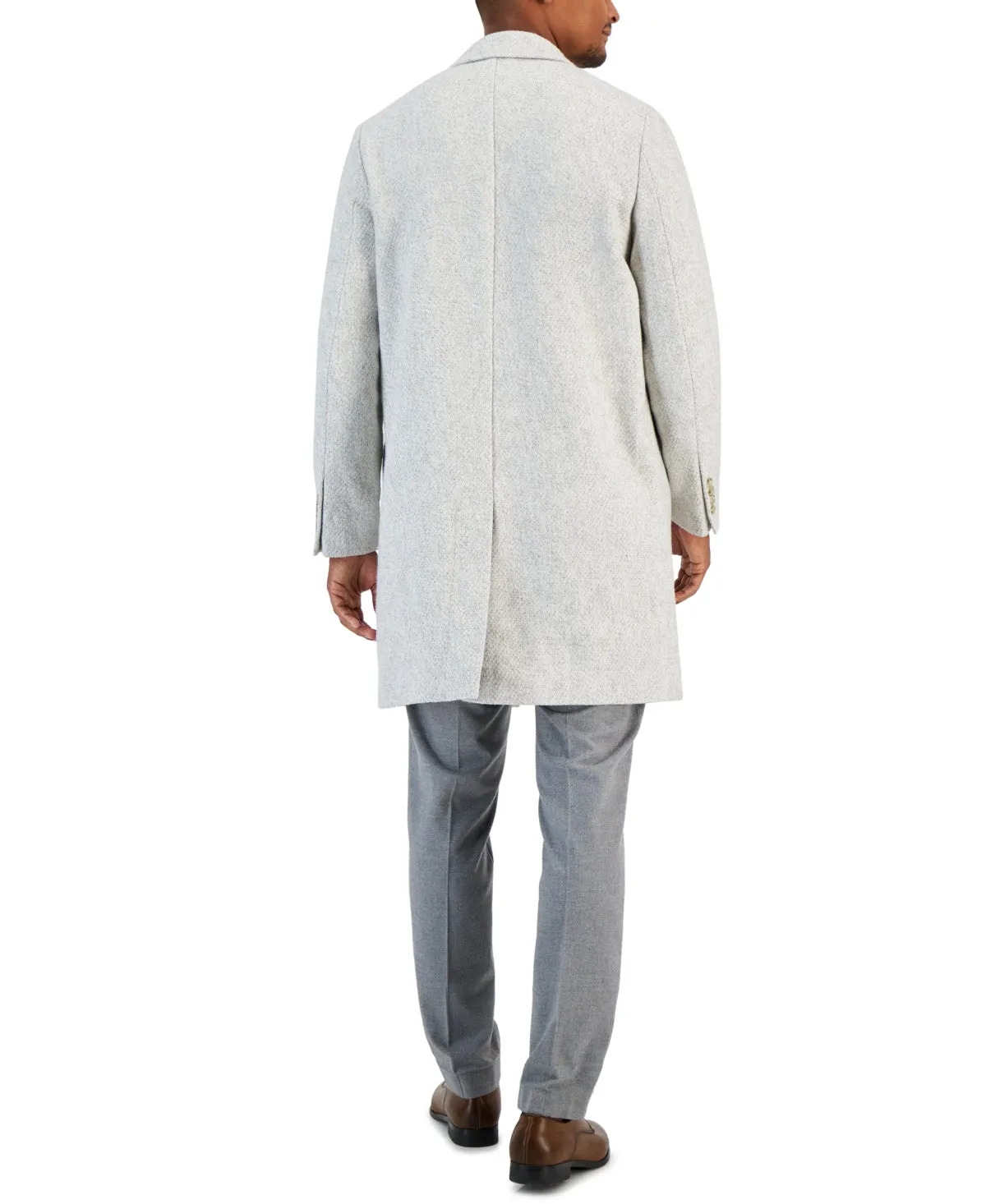 Alfani Mens Regular fit Overcoat Coat Large White