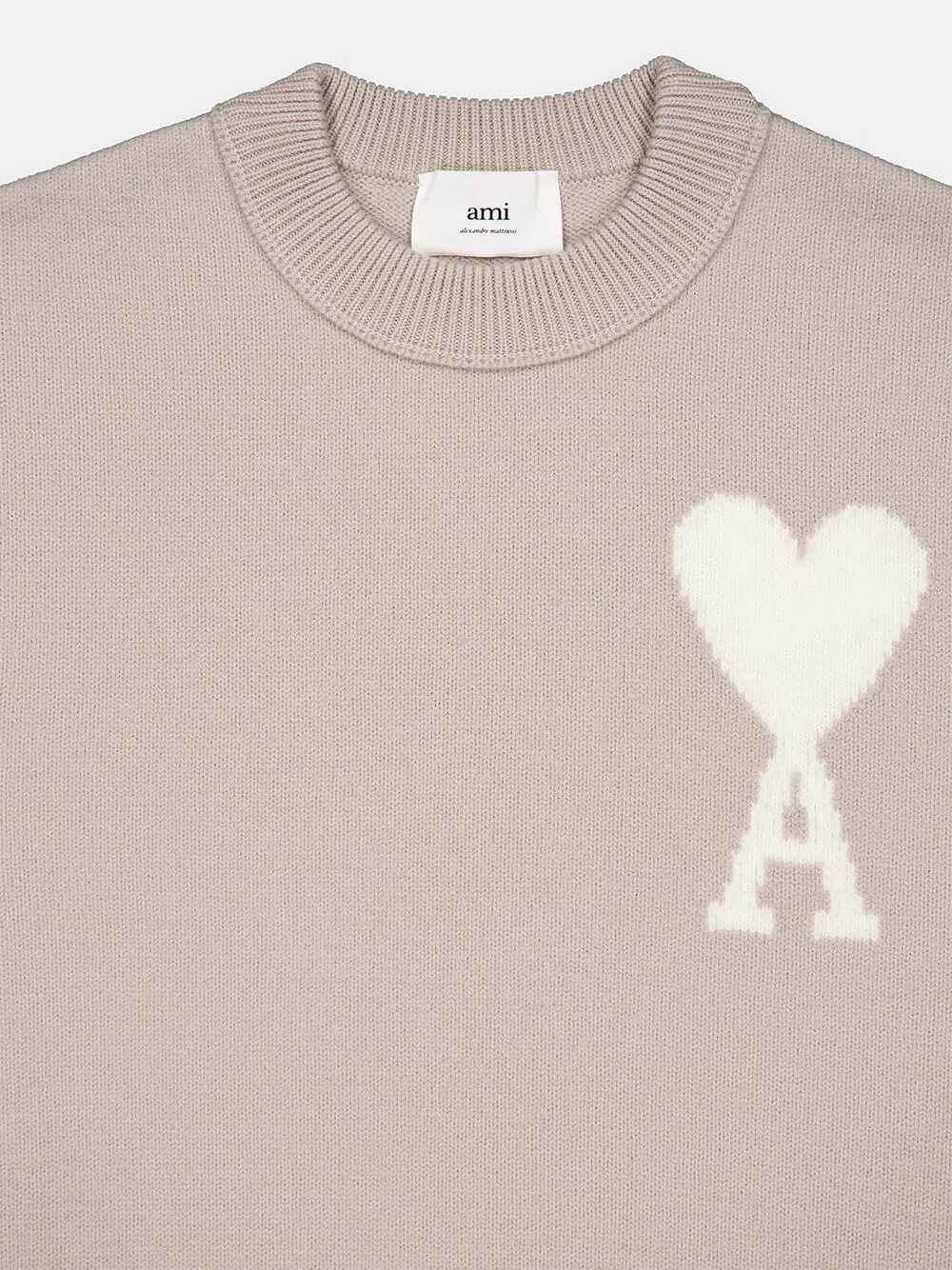 Ami De Coeur Beige Wool Jumper
