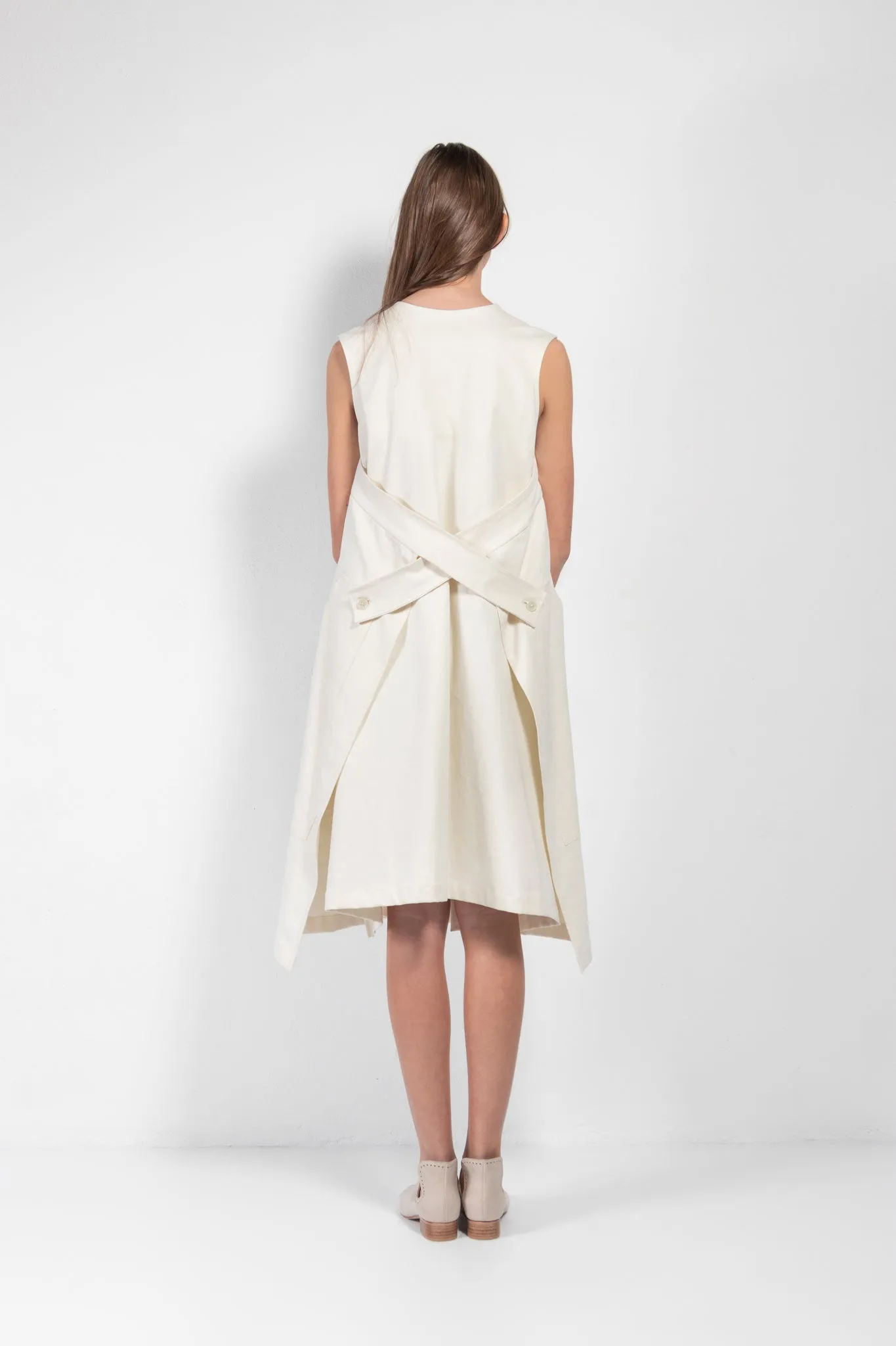 Atenea Sleeveless Denim Wrap Dress