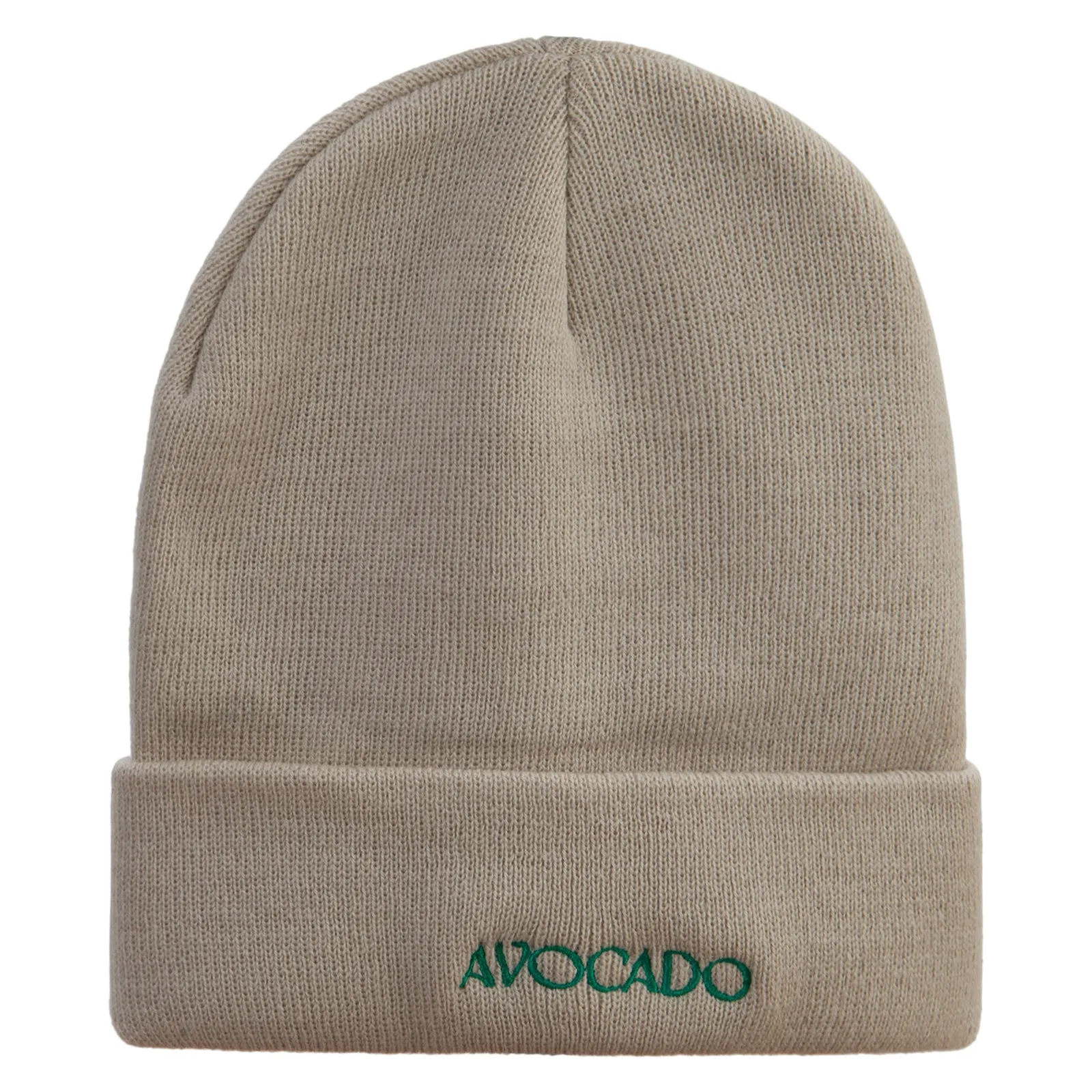 Avocado Embroidered 12 inch Long Knitted Beanie