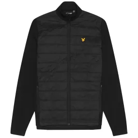 Baffle Quilted FZ Hybrid Jacket Jet Black - AW24