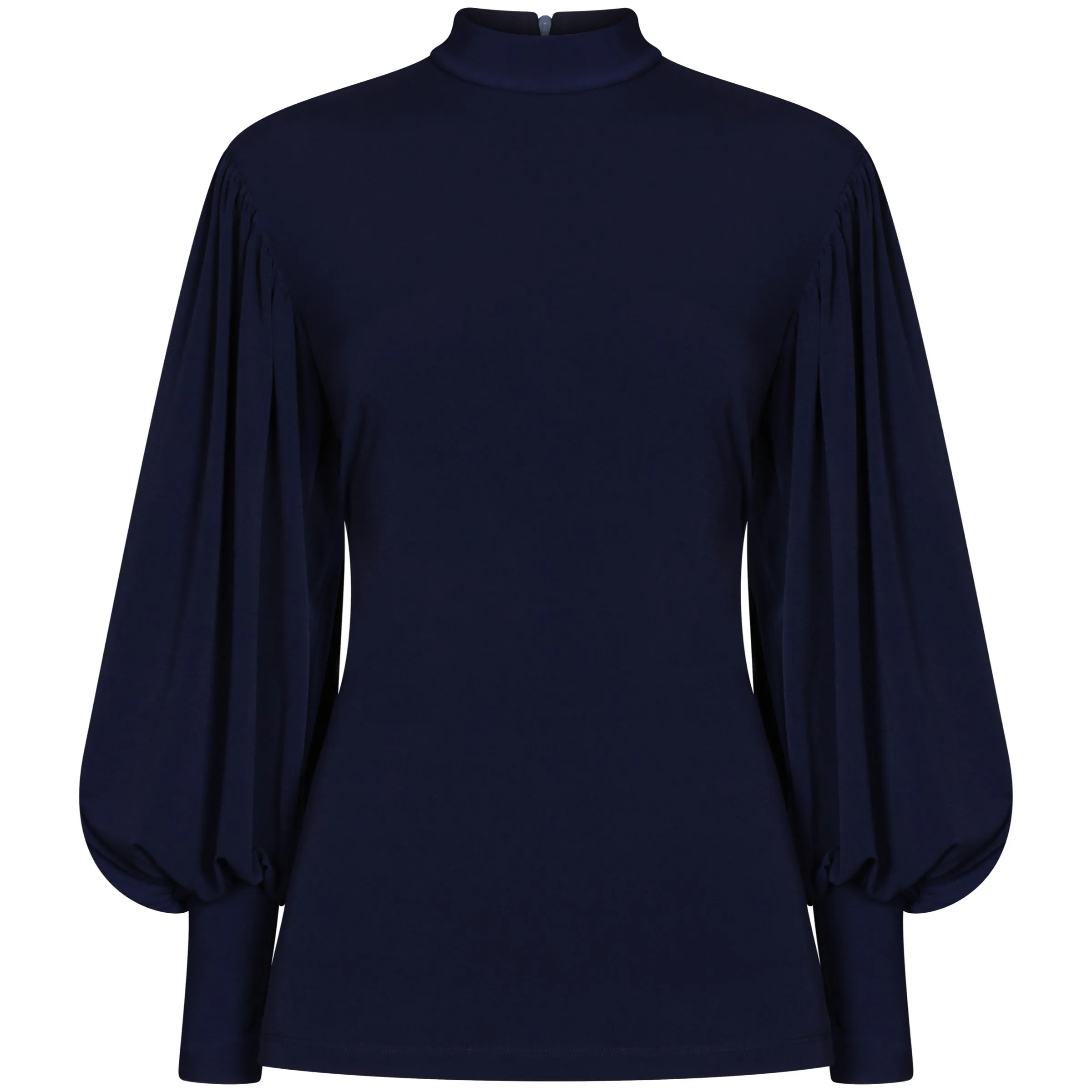 Balloon Sleeve Top Navy