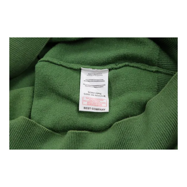 Best Company Jumper - Medium Green Cotton Blend