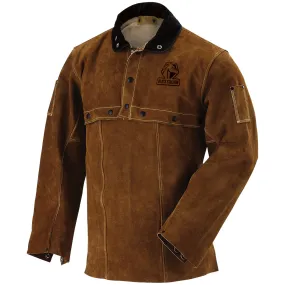 Black Stallion Side Split Cowhide Leather Cape Sleeve & 20 Inch Bib (Set) - 220CS