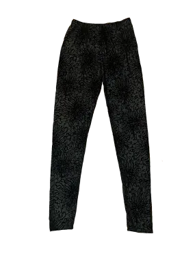 Black Velvet Burnout Leggings