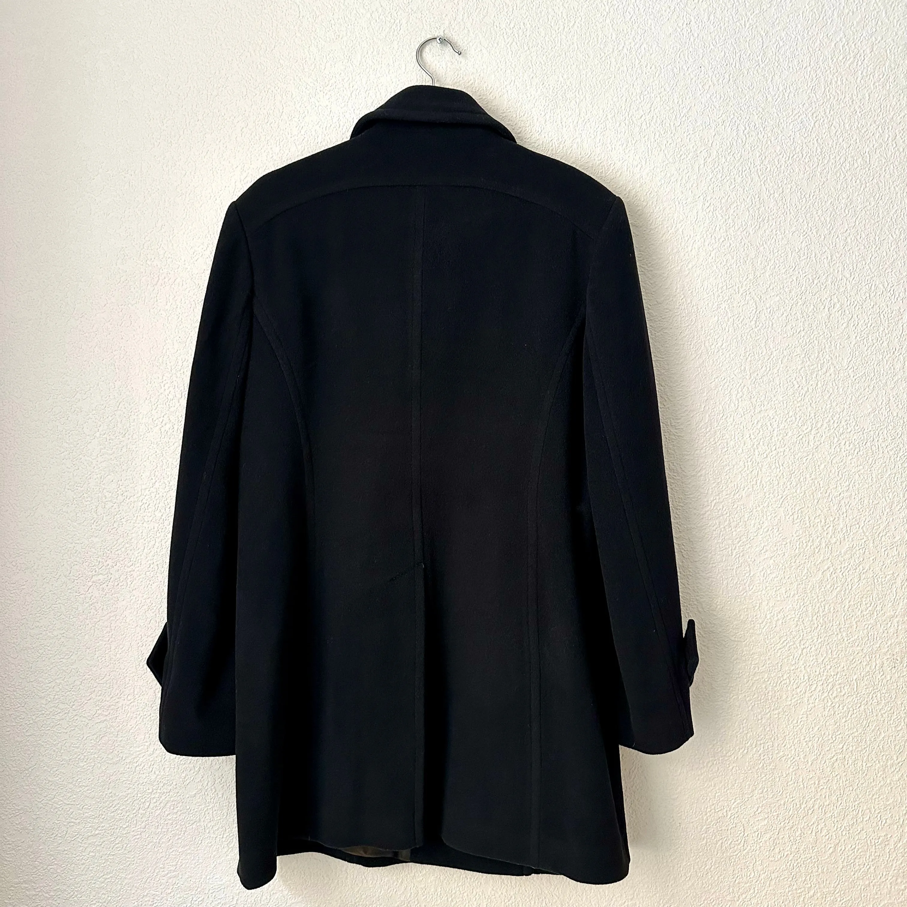 Black Wool Pea Coat - size M