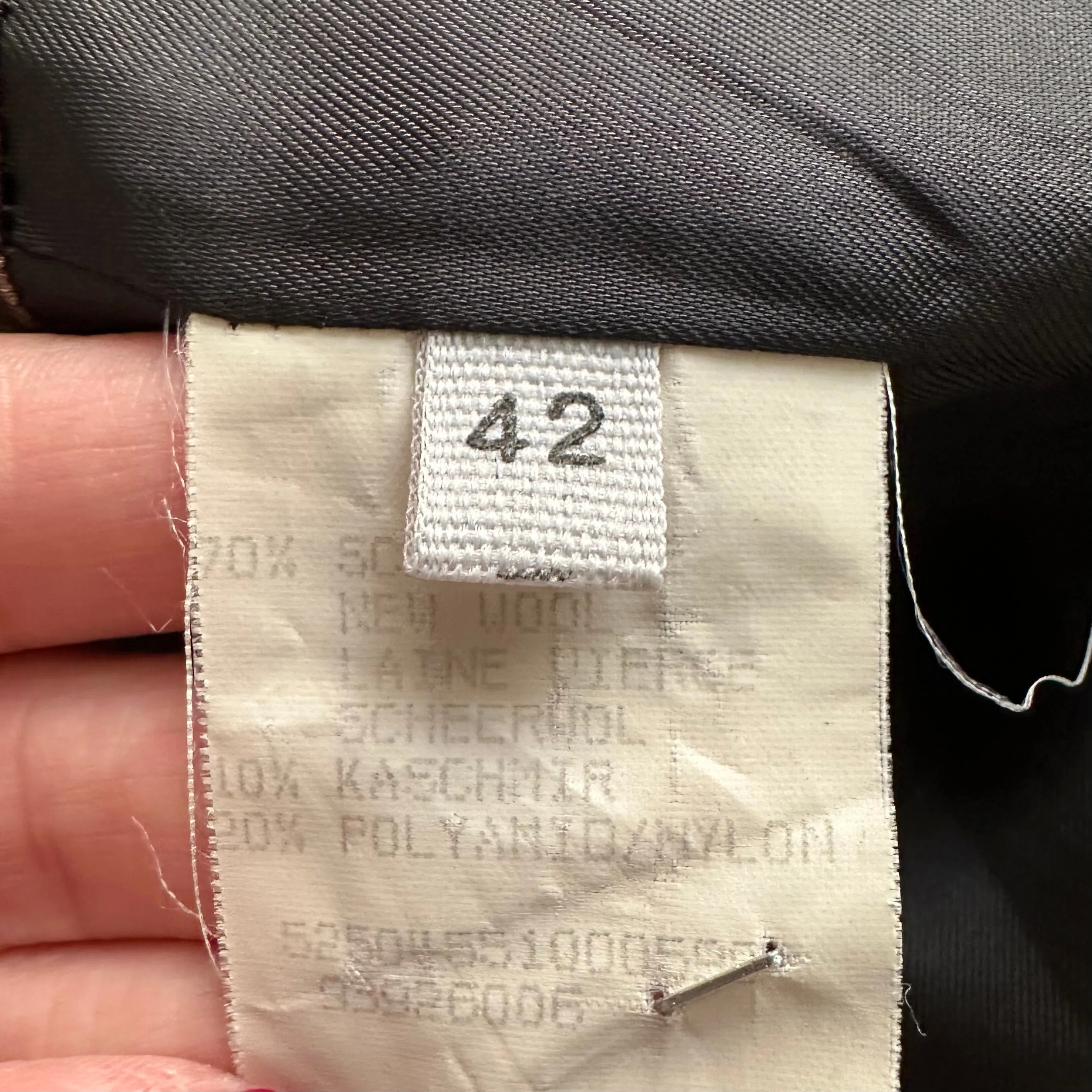 Black Wool Pea Coat - size M