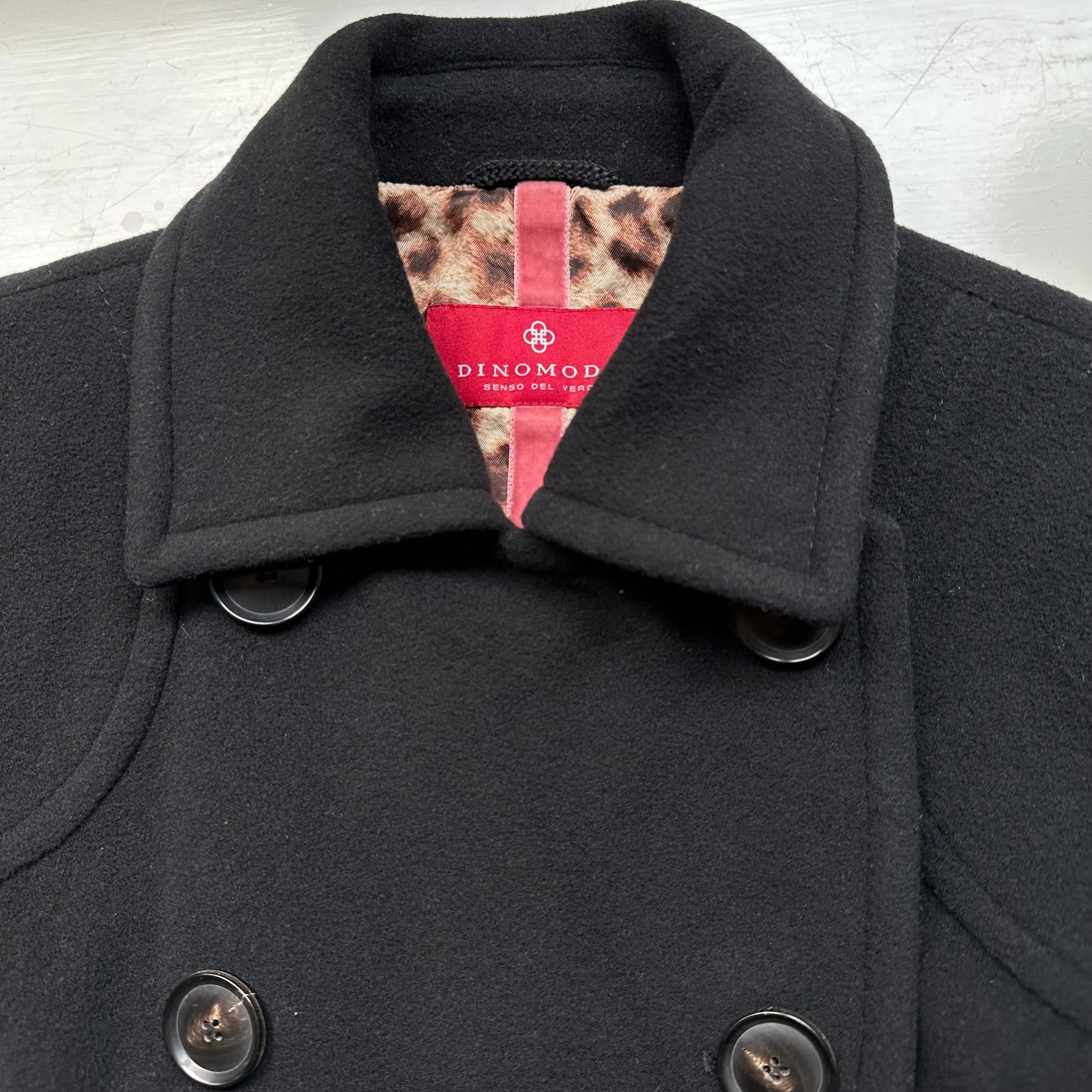 Black Wool Pea Coat - size M