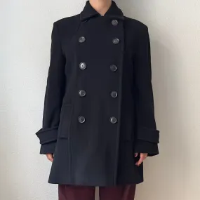 Black Wool Pea Coat - size M