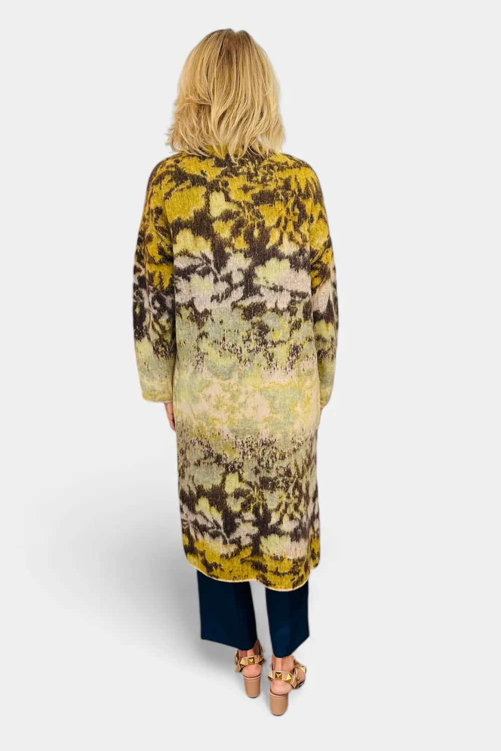 Bloom Mist Mohair Alpaca Jacquard Coat