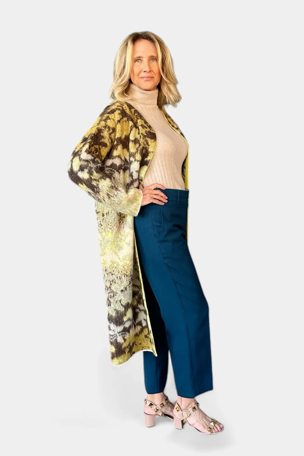 Bloom Mist Mohair Alpaca Jacquard Coat