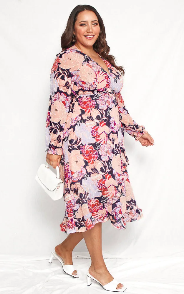 Bloomfield Wrap Dress – Navy Floral