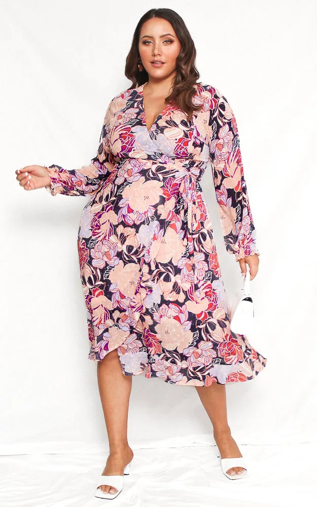 Bloomfield Wrap Dress – Navy Floral