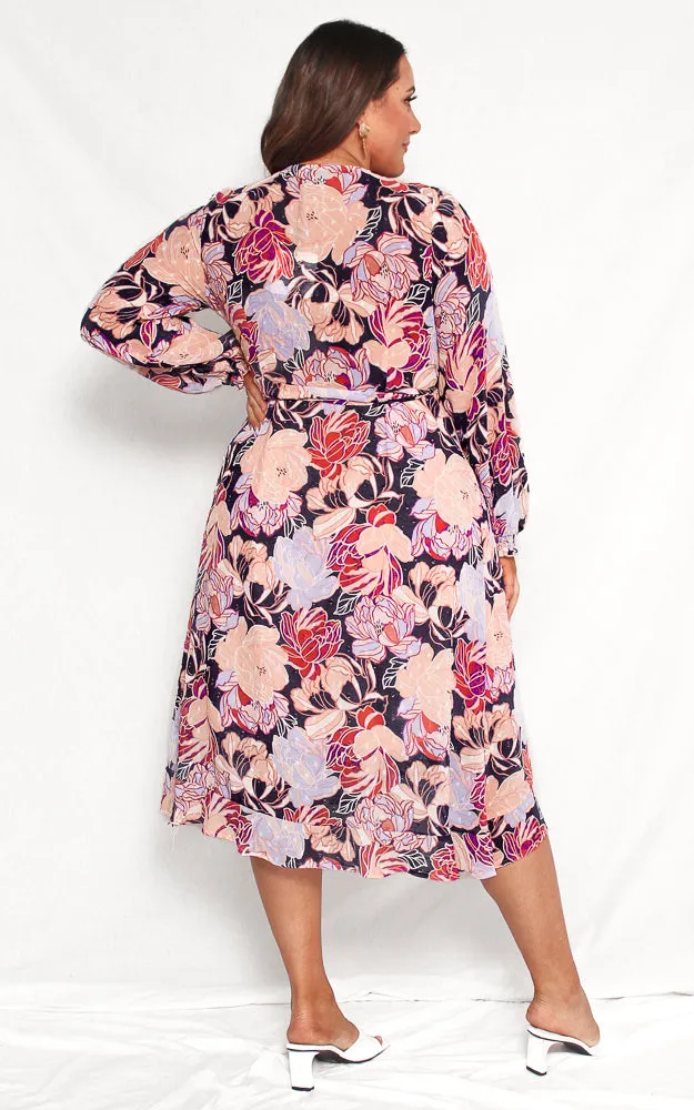 Bloomfield Wrap Dress – Navy Floral
