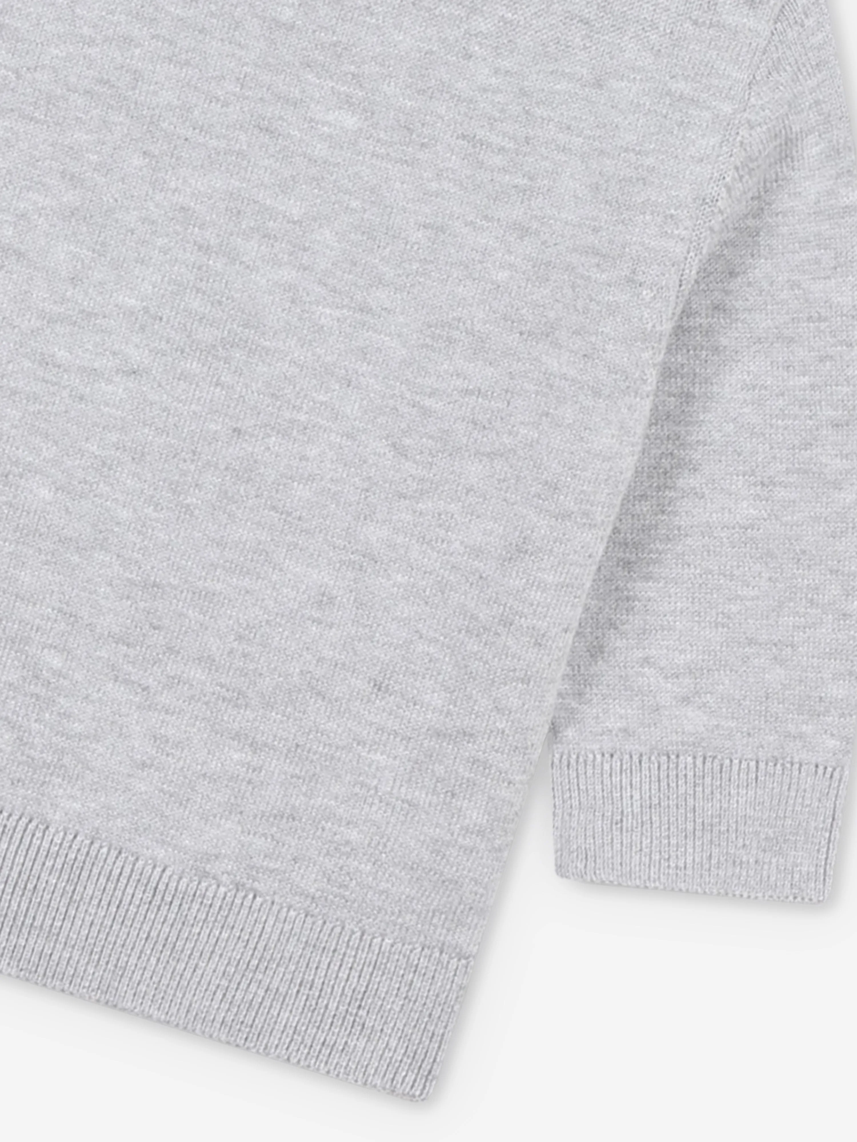 BOSS Baby Boys Knitted Logo Jumper in Grey