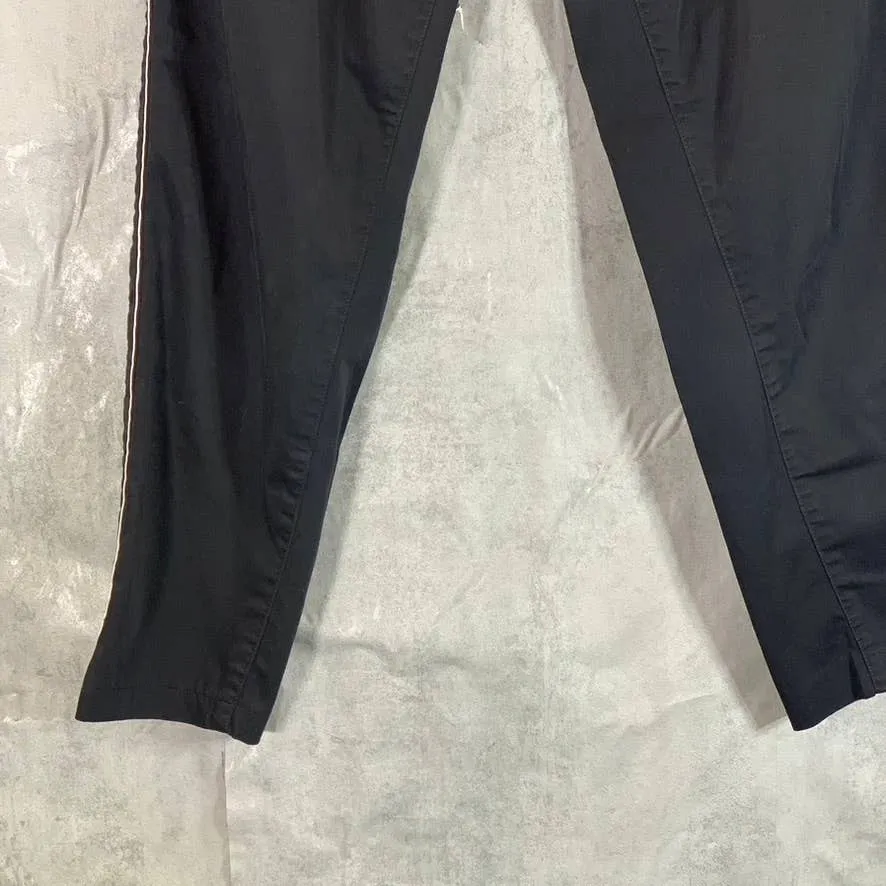 BOSS HUGO BOSS Men's Black Striped Tapered-Fit Stretch Pull-On Track Pants SZ XL