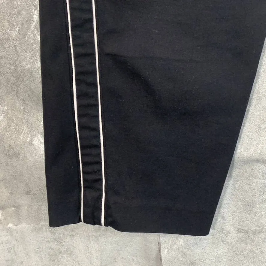 BOSS HUGO BOSS Men's Black Striped Tapered-Fit Stretch Pull-On Track Pants SZ XL