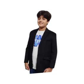 Boys Wool Coat-BLK color