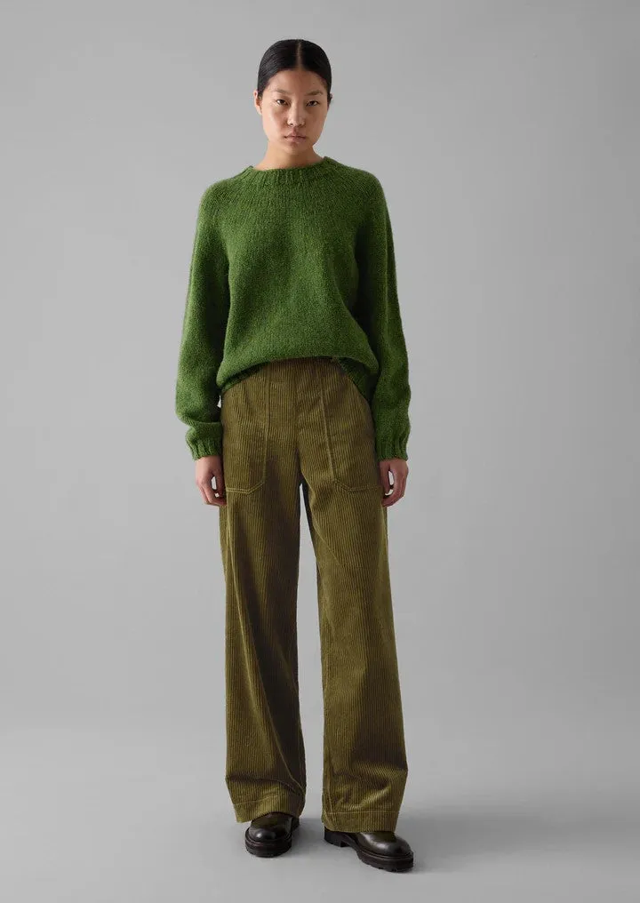 British Wool Sweater in Lawn Green