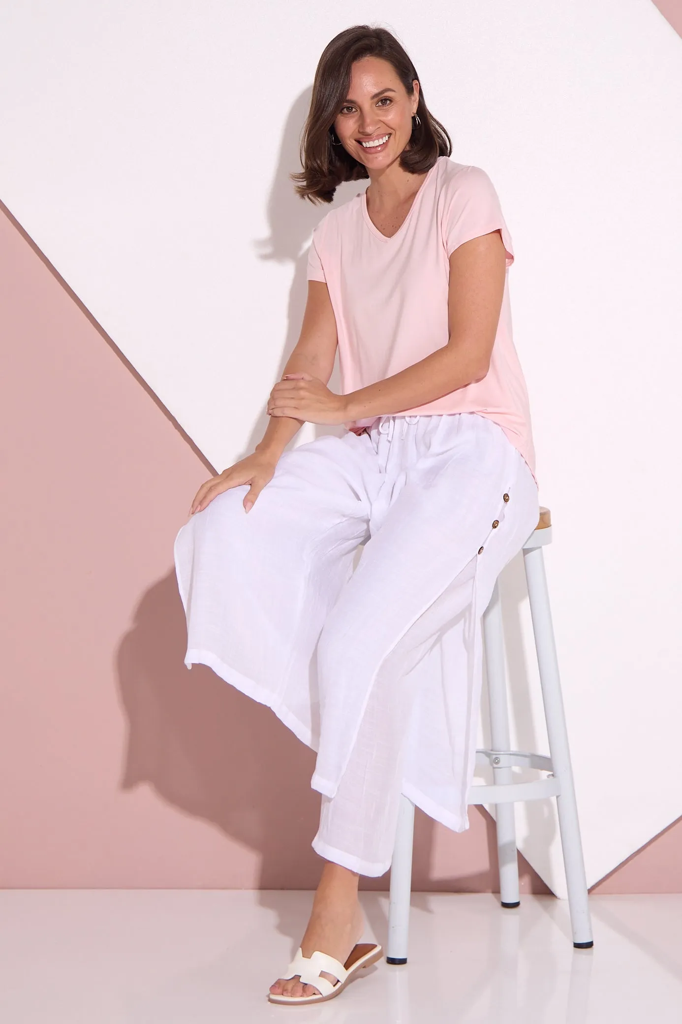 Brooke Layered Pants - White