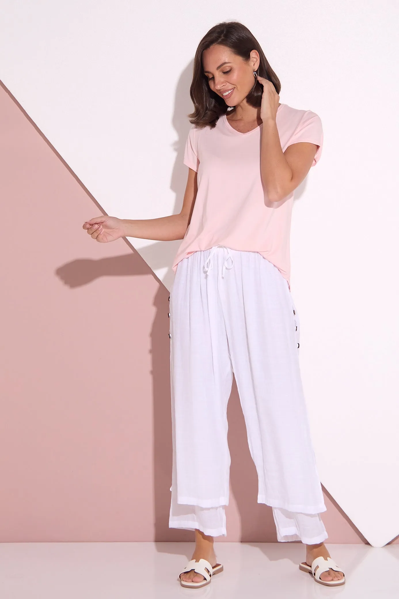 Brooke Layered Pants - White