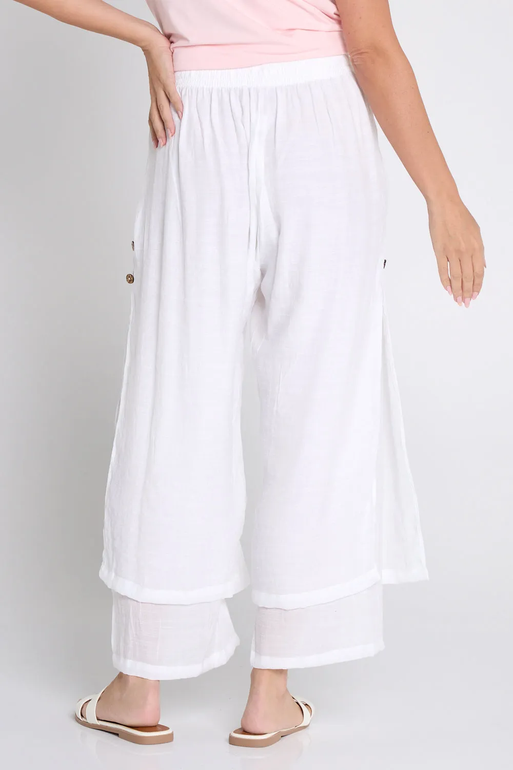Brooke Layered Pants - White
