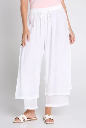 Brooke Layered Pants - White