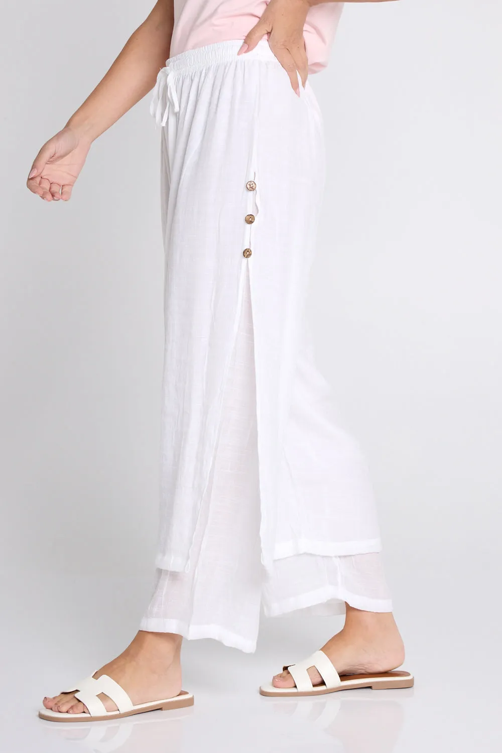 Brooke Layered Pants - White