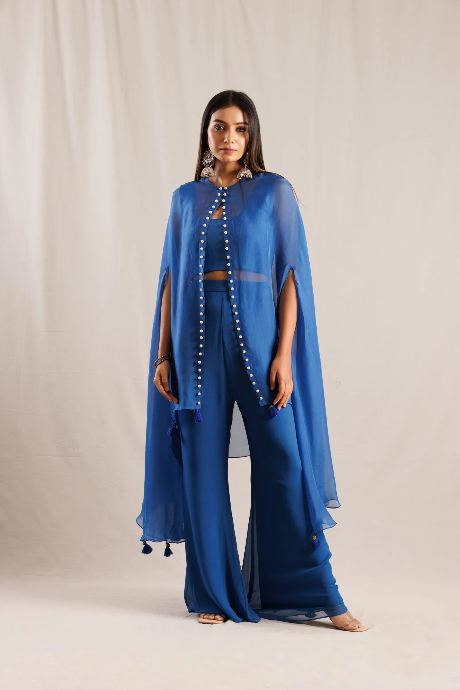 Cape with Blouse & Palazzo