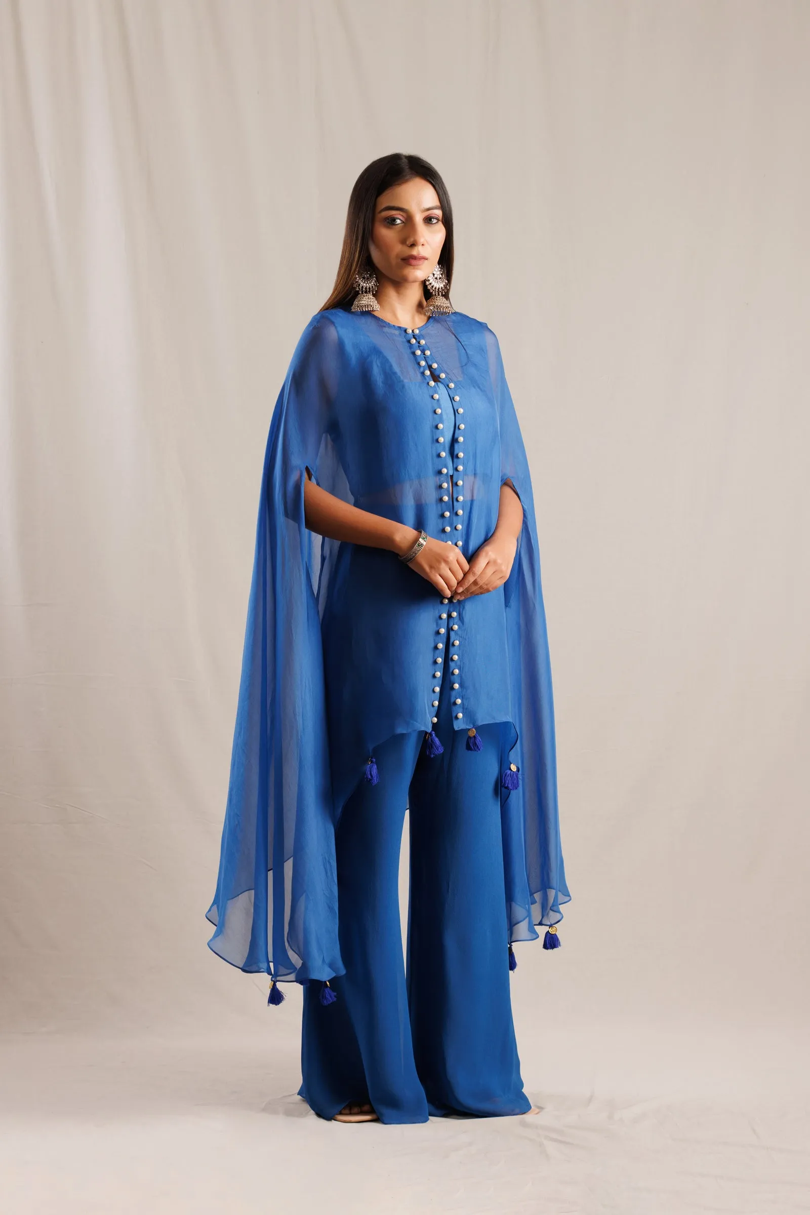 Cape with Blouse & Palazzo