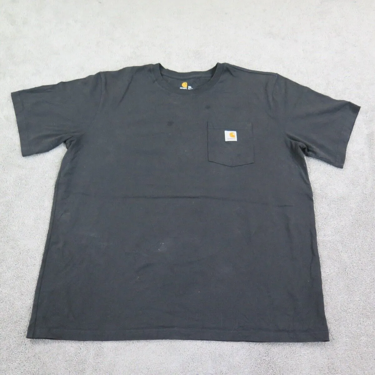 Carhartt Shirt Mens 2XL Black Crew Neck Relaxed Fit Lightweight Outdoor Pocket