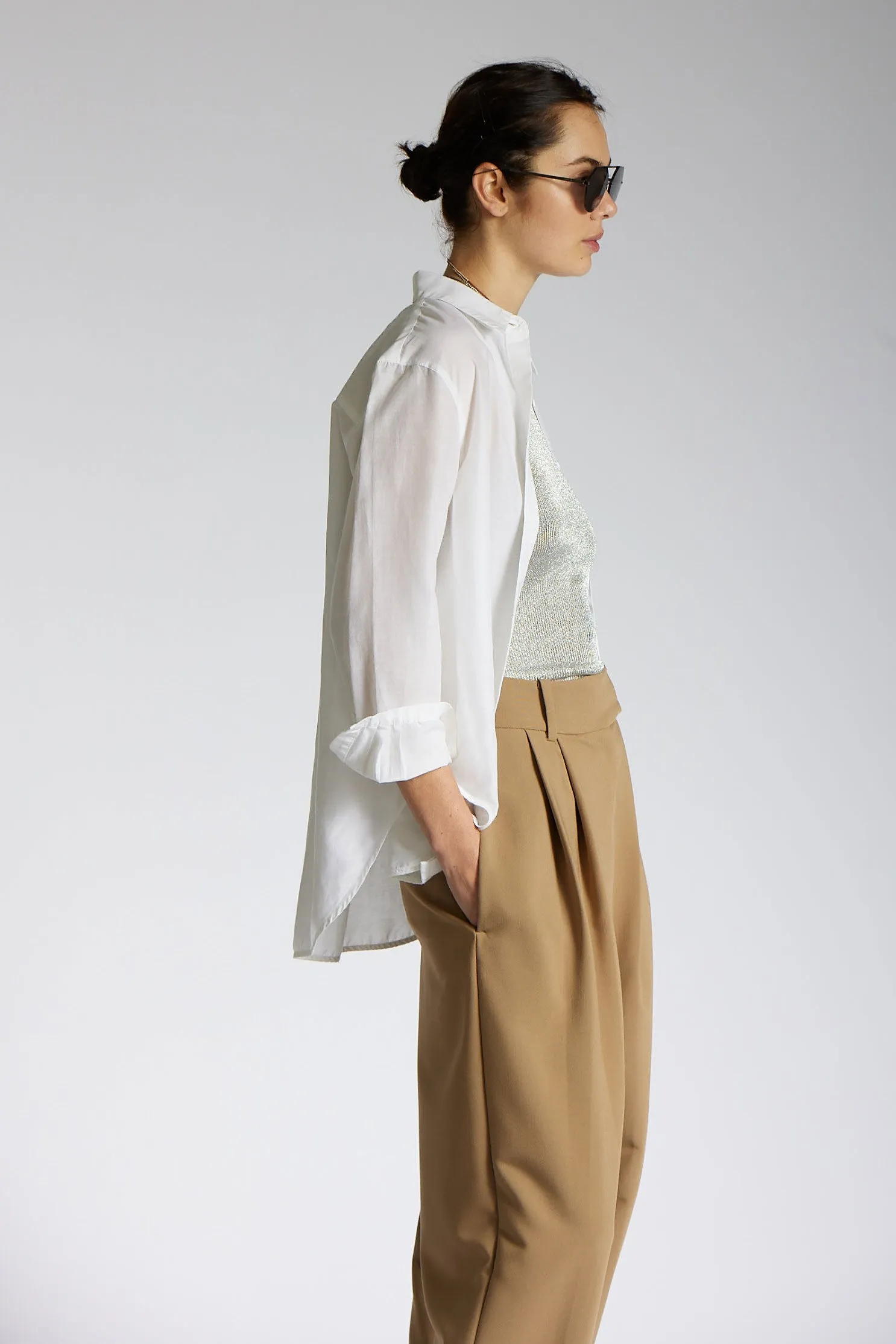 CARUSO SHIRT WHITE SILK / COTTON