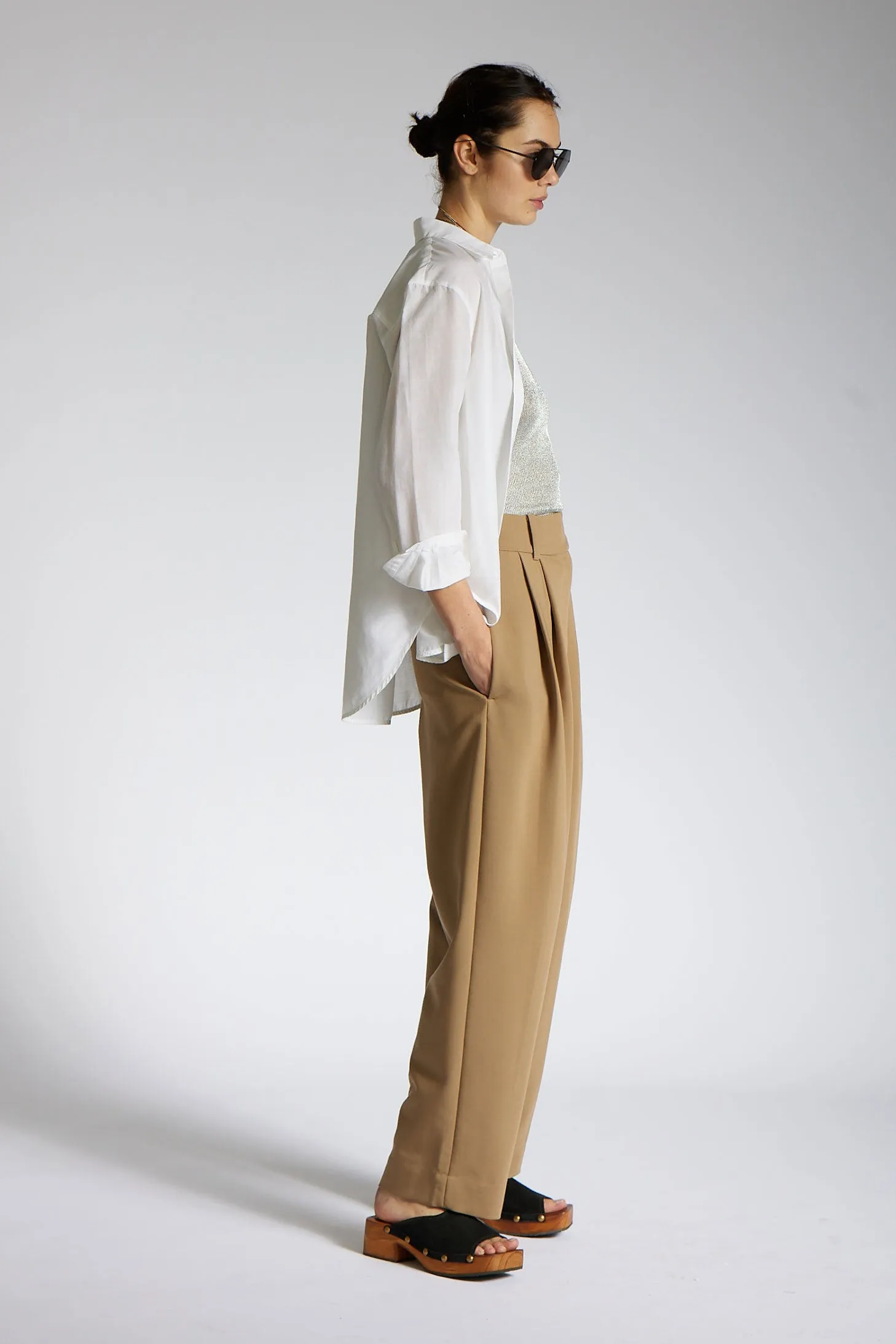 CARUSO SHIRT WHITE SILK / COTTON
