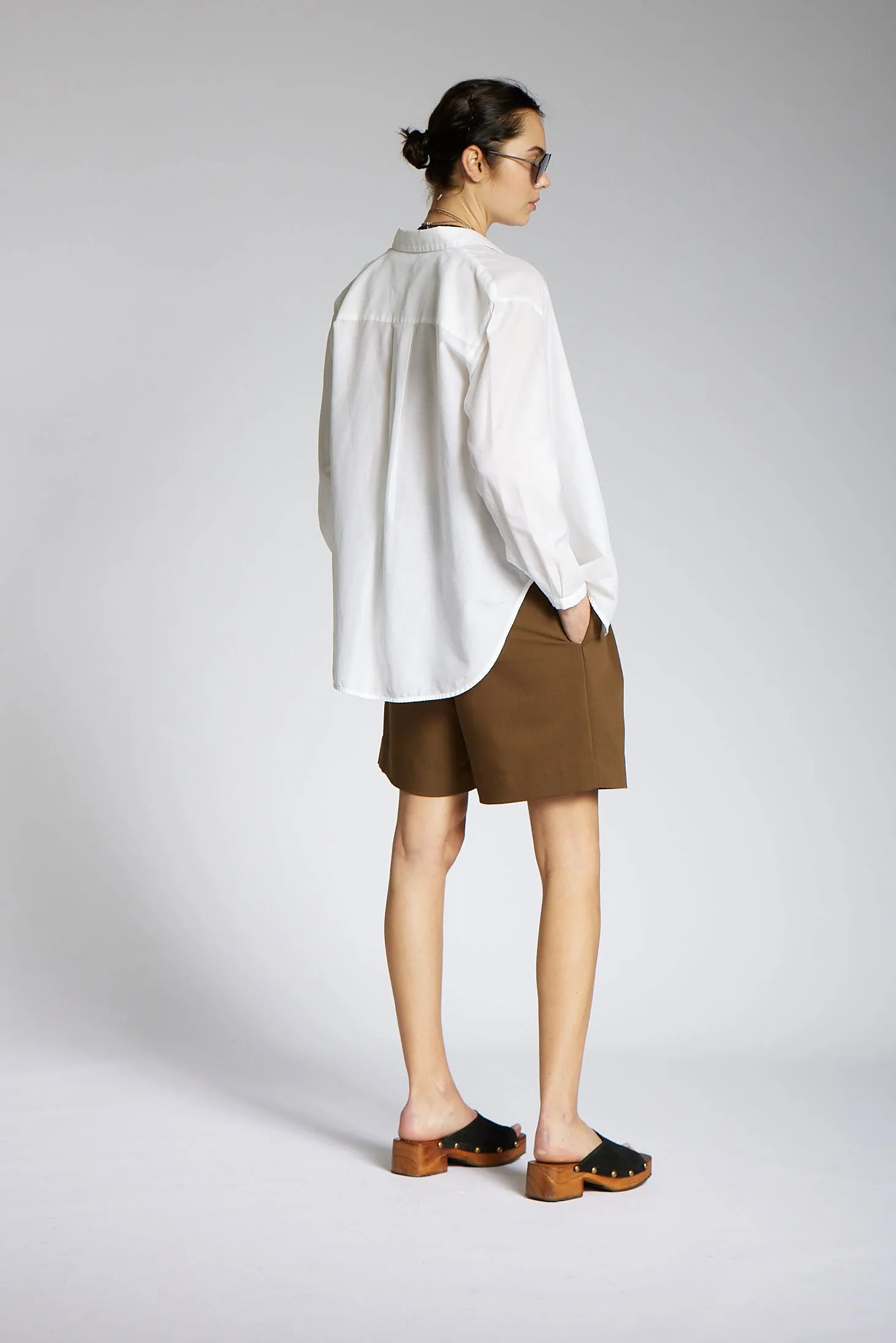 CARUSO SHIRT WHITE SILK / COTTON