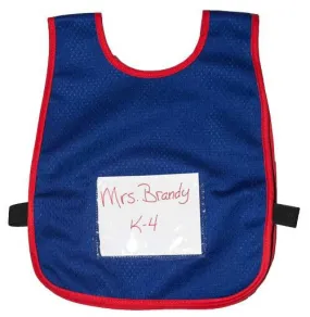 Child Vest w- sign pouch (Blue w- Red Trim)