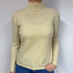 Clotted Cream Cashmere Turtle Neck Jumper Medium