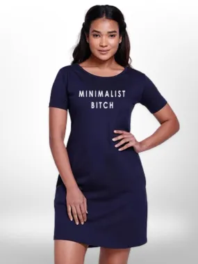 Customized Minimalist Bitch Printed Long T-shirt For Women's