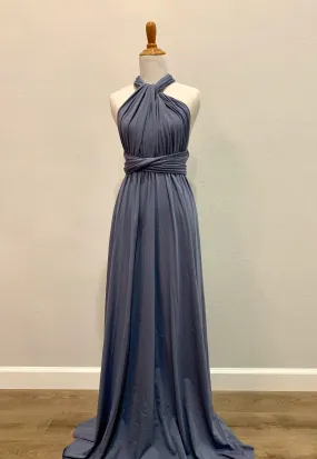 Denim Blue Infinity Dress/ Wrap Convertible Bridesmaid Dress- S177