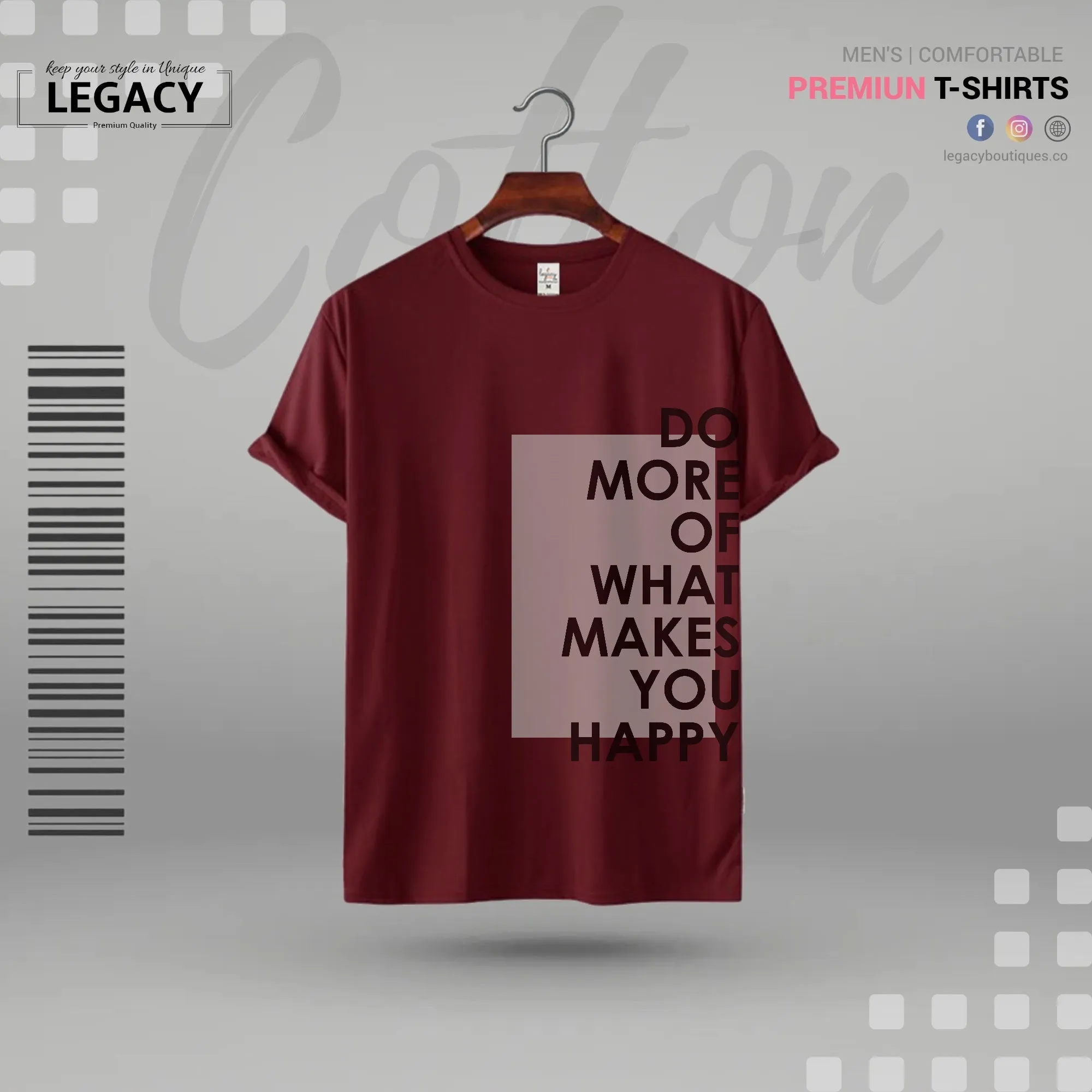 Do more of what makes you happy Men's Designer T Shirt