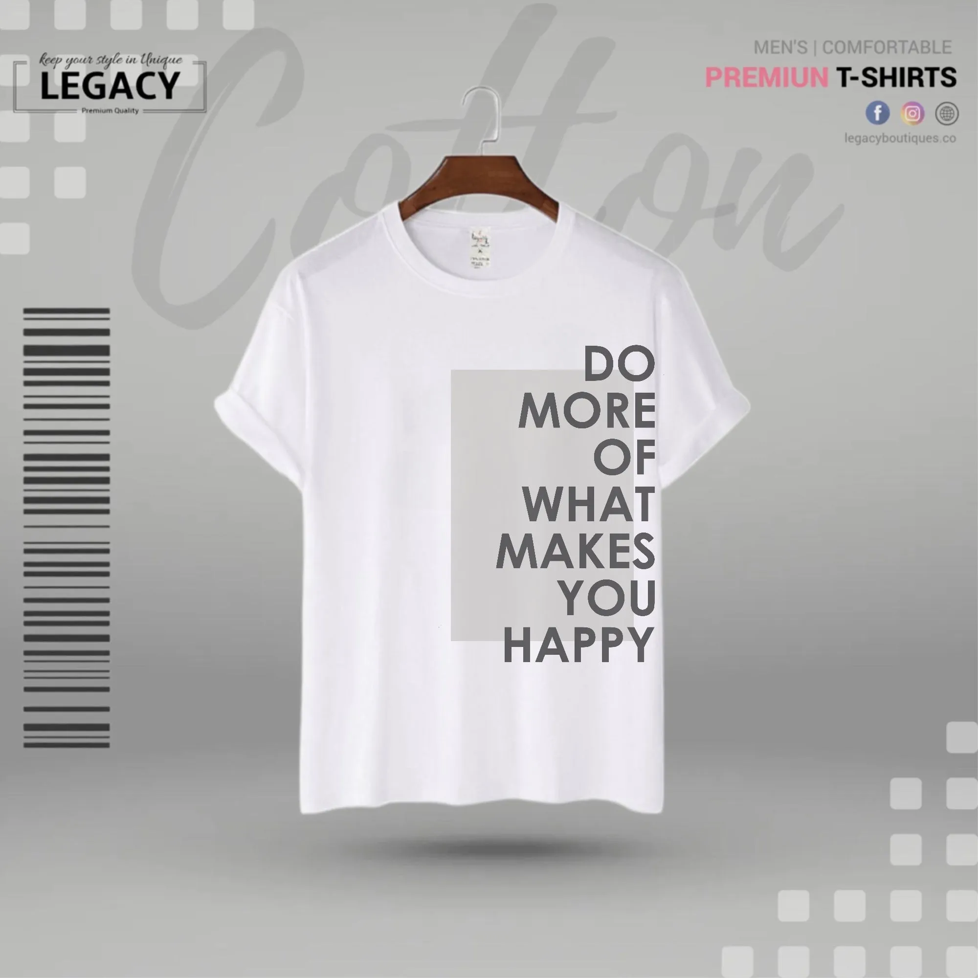 Do more of what makes you happy Men's Designer T Shirt