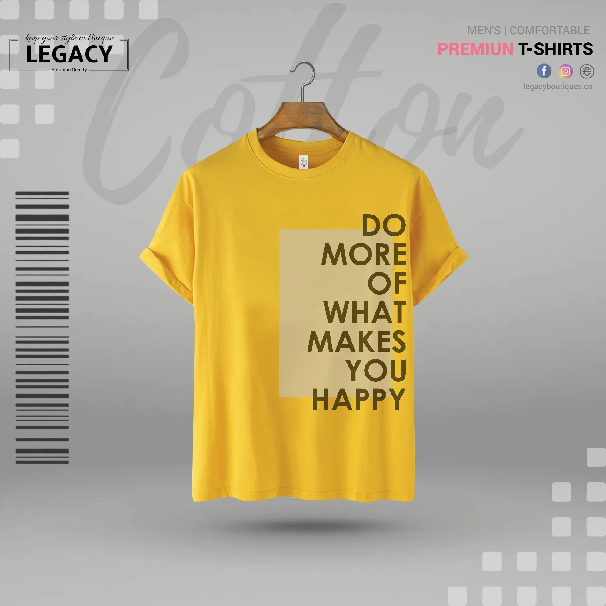 Do more of what makes you happy Men's Designer T Shirt